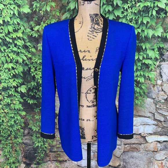 St. John Collection Sweaters - VINTAGE ST. JOHN Sweater Blazer, 2/Small